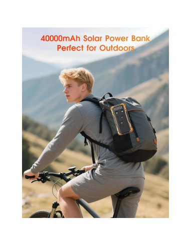 Banco de Energía Solar 40000mAh SOXONO Carga Rápida 20W