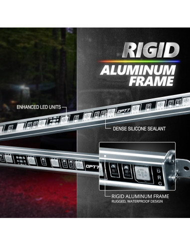 Luces LED Underglow OPT7 Aura Pro RGB 4 PCS Impermeables