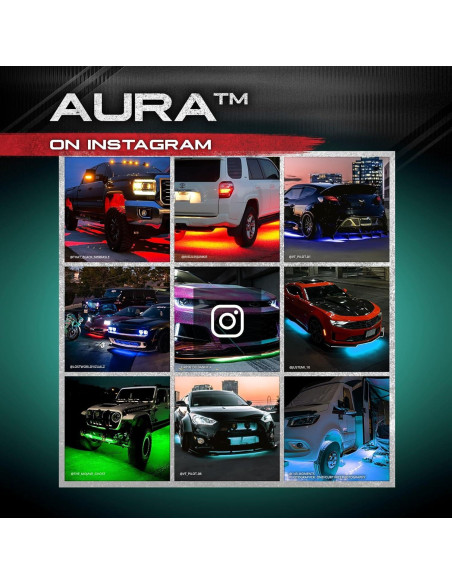 Luces LED Underglow OPT7 Aura Pro RGB 4 PCS Impermeables