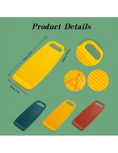 Tabla de Lavar Cansybil Mediana Antideslizante Roja