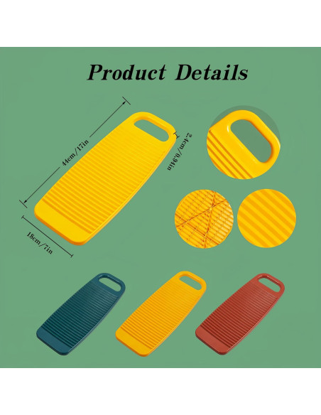 Tabla de Lavar Cansybil Mediana Antideslizante Roja