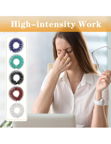 Anillos Antiestrés Fidget MTLEE 12 Piezas Acero Inoxidable