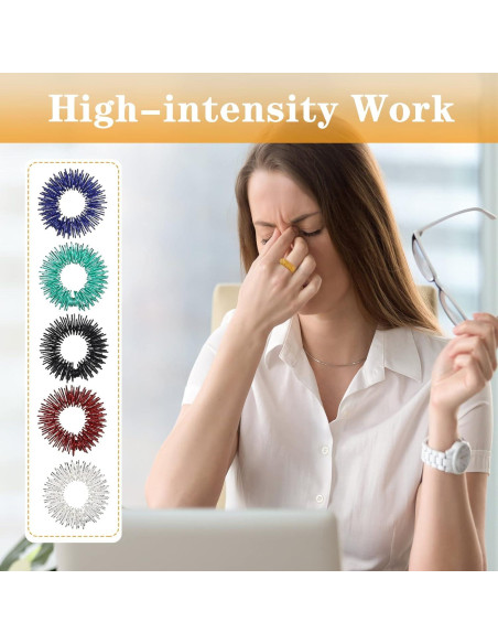 Anillos Antiestrés Fidget MTLEE 12 Piezas Acero Inoxidable