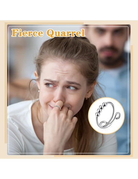 Anillos Antiestrés Fidget MTLEE 12 Piezas Acero Inoxidable