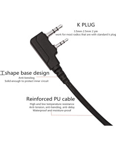 Adaptador PTT Táctico WODASEN U94 para Walkie Talkie 99.7g 2