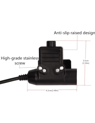 Adaptador PTT Táctico WODASEN U94 para Walkie Talkie 99.7g