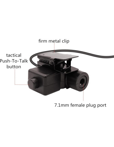 Adaptador PTT Táctico WODASEN U94 para Walkie Talkie 99.7g