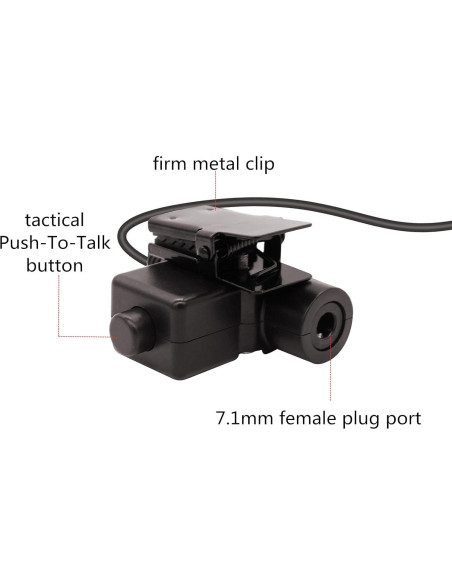 Adaptador PTT Táctico WODASEN U94 para Walkie Talkie 99.7g