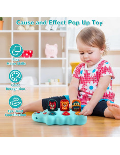 Juguete Musical Pop Up FC para Bebés 6-12 Meses Elefante 2