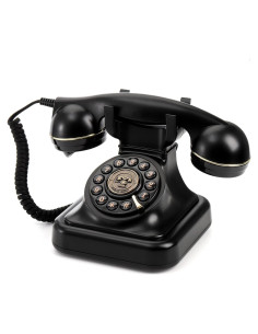 Teléfono de Línea Fija Retro Peohud con Redial y Timbre Ajustable