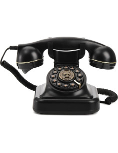 Teléfono de Línea Fija Retro Peohud con Redial y Timbre Ajustable 2