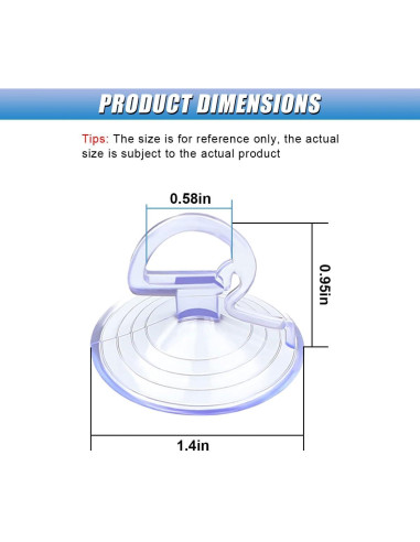 24 Ventosas de Parabrisas UHANBUT para Coche - Transparente