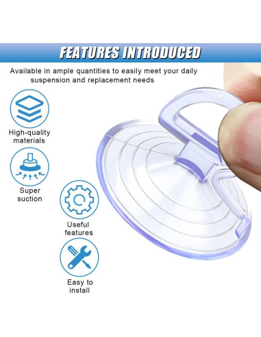 24 Ventosas de Parabrisas UHANBUT para Coche - Transparente