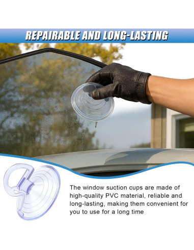 24 Ventosas de Parabrisas UHANBUT para Coche - Transparente