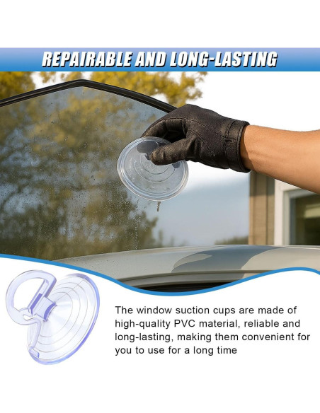 24 Ventosas de Parabrisas UHANBUT para Coche - Transparente