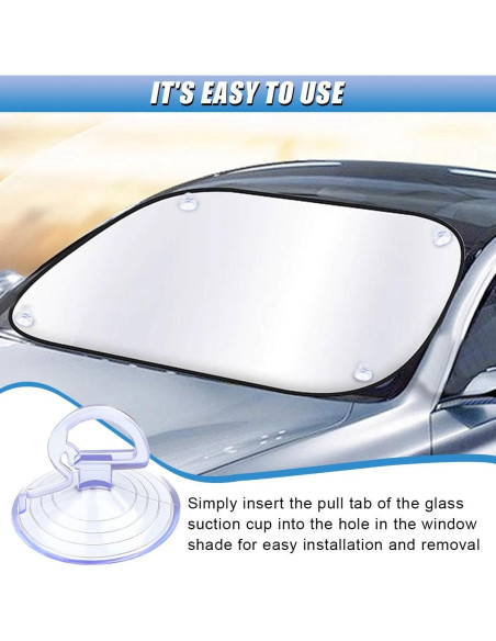 24 Ventosas de Parabrisas UHANBUT para Coche - Transparente