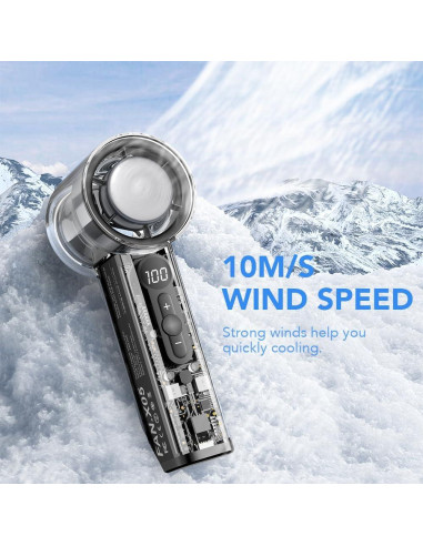 Ventilador Portátil de Mano UCLOUDSOME 3000mAh 5 Velocidades