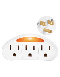 Adaptador múltiple Togconn 3 salidas con luz nocturna ETL