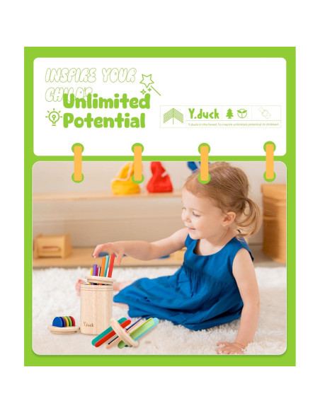 Juguetes Montessori 3-en-1 Y.duck para Niños 1-3 Años