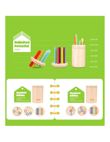 Juguetes Montessori 3-en-1 Y.duck para Niños 1-3 Años