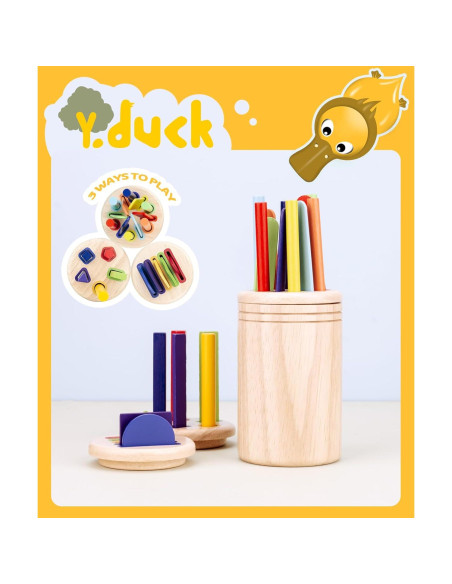 Juguetes Montessori 3-en-1 Y.duck para Niños 1-3 Años