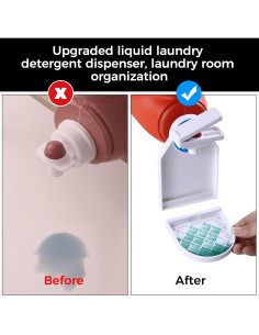 Soporte dispensador de detergente de lavandería KMOUANTS 2 piezas 2