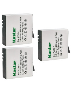 Paquete de 3 Baterías Kastar para Cámara Xiaomi YI 1480mAh
