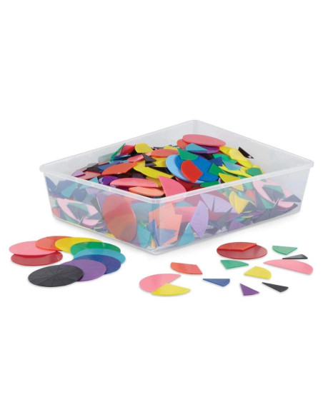 Círculos de Fracción de Plástico Hand2mind - 15 Juegos de 51