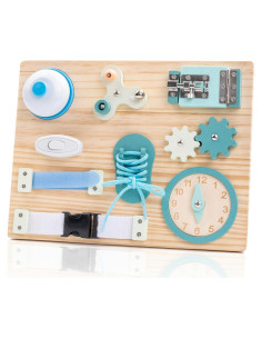 Tablero Ocupado Montessori Verde - Juguete Sensorial de Madera