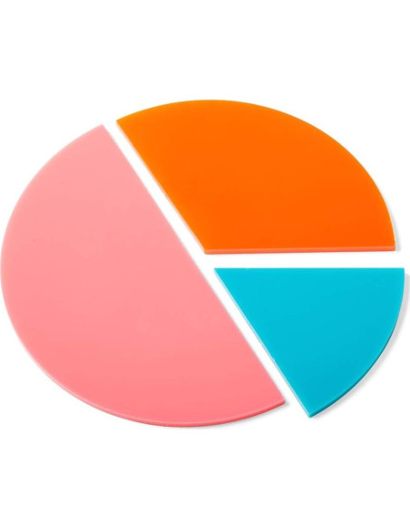 Círculos de Fracción de Plástico Hand2mind - 15 Juegos de 51