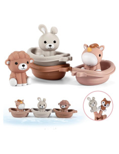 Juguetes de baño Nueplay para niños 18 meses, set 6 piezas