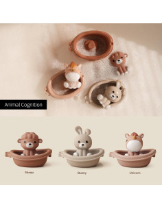 Juguetes de baño Nueplay para niños 18 meses, set 6 piezas 2