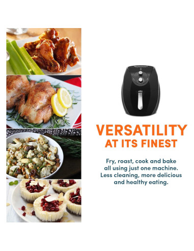 Freidora de Aire Eléctrica Elite Gourmet EAF-658 6.5L 1700W