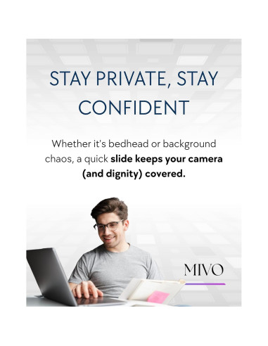 Cubierta de Webcam Deslizante Mivo - Paquete de 5, Ultra Delgado
