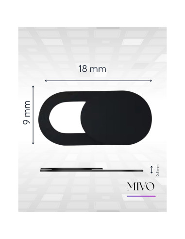 Cubierta de Webcam Deslizante Mivo - Paquete de 5, Ultra Delgado