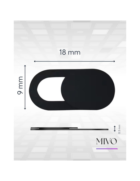 Cubierta de Webcam Deslizante Mivo - Paquete de 5, Ultra Delgado