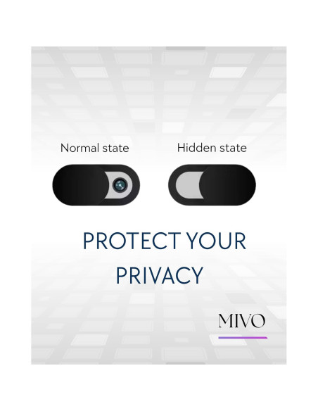 Cubierta de Webcam Deslizante Mivo - Paquete de 5, Ultra Delgado