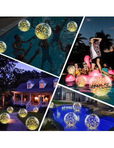 Luces Flotantes Solares WIND STAR, 35.56 cm, Paquete de 2 2