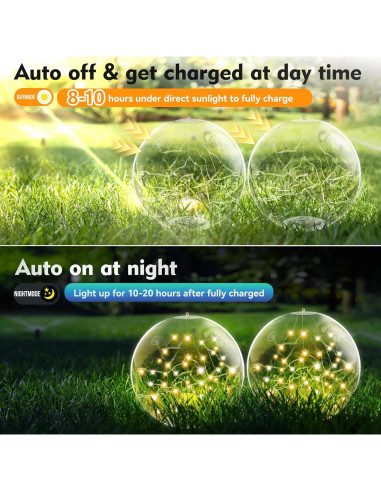 Luces Flotantes Solares WIND STAR, 35.56 cm, Paquete de 2