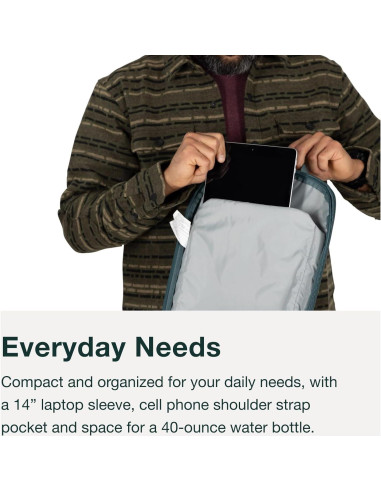 Bolsa de Hombro Osprey Nebula Negra 14" Laptop