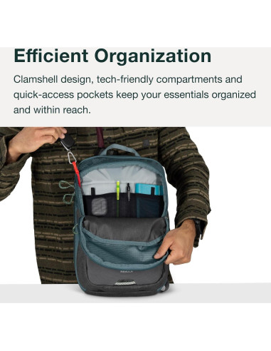 Bolsa de Hombro Osprey Nebula Negra 14" Laptop