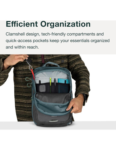 Bolsa de Hombro Osprey Nebula Negra 14" Laptop