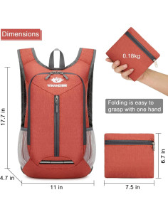 Mochila Plegable 15L Esup para Senderismo Impermeable 2