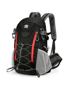 Mochila de Senderismo 35L Negra Ergonomía Acolchada