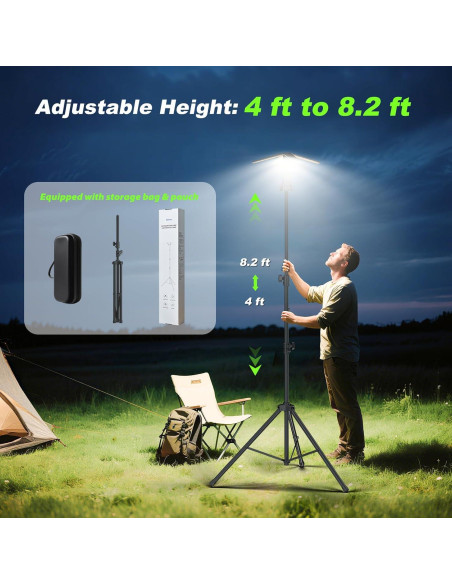 Linterna de Camping Clemas H6 Recargable 6000 Lúmenes 2.5 m