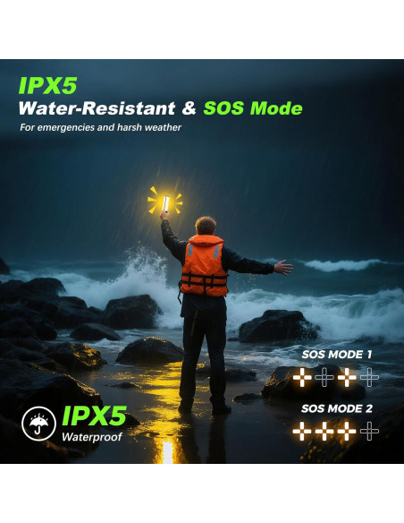 Linterna de Camping Clemas H6 Recargable 6000 Lúmenes 2.5 m