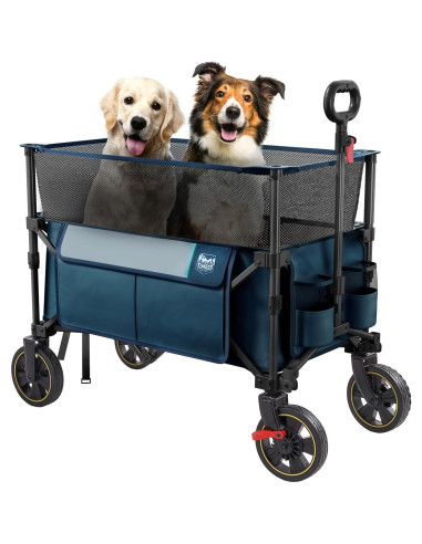 Carro Plegable Timber Ridge 350L Azul con Freno y Mango Ajustable