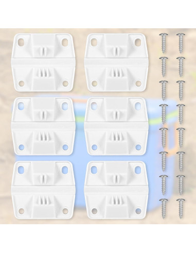 Kit de 6 Bisagras de Plástico para Nevera NQEUEPN con Tornillos