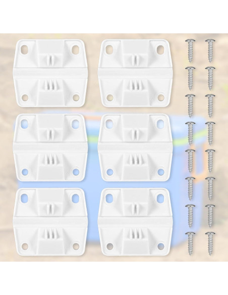Kit de 6 Bisagras de Plástico para Nevera NQEUEPN con Tornillos