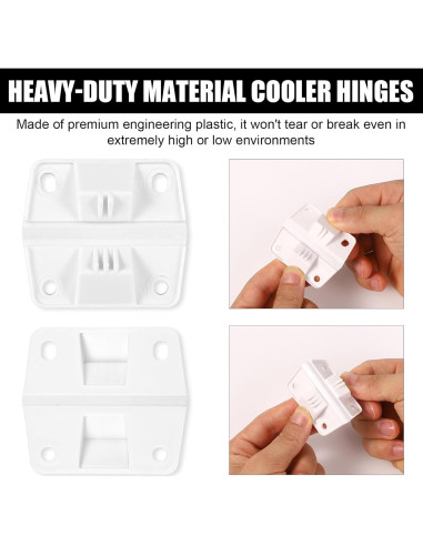 Kit de 6 Bisagras de Plástico para Nevera NQEUEPN con Tornillos